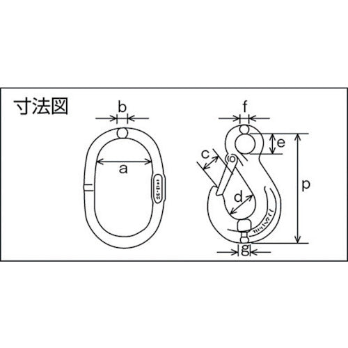 象印 SUS製チェーンスリング1本吊りスリングフックタイプ 0.4t 1-AWI-HSWI-5 1 台