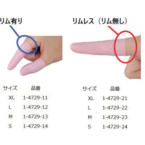 AS Clean Nol Disporium Ant Finger Cot Pink M 1000 pieces 1-4729-13 1 bag