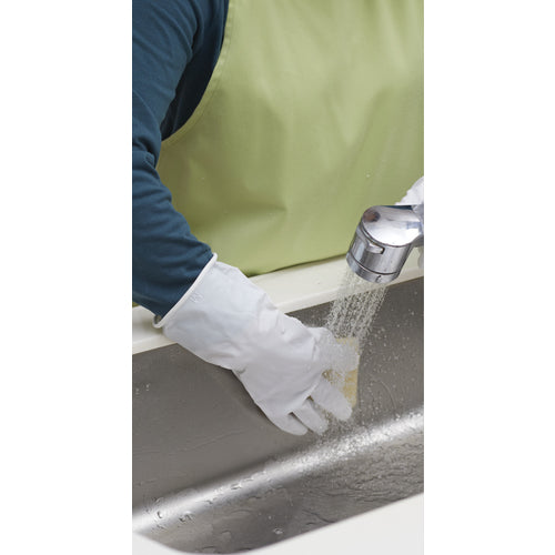 Vinylstar PVC Gloves Towa Robe Pearl Thin Gloves White L 761-L 1 pair