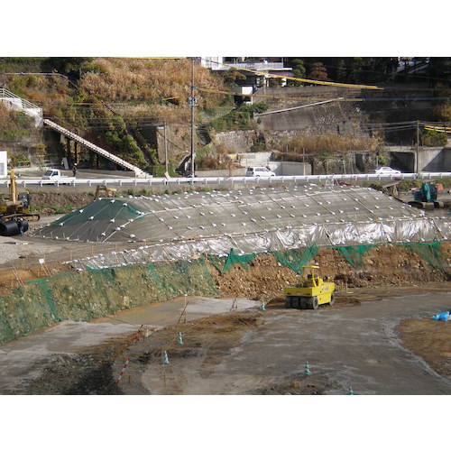 하기와라 배리어 시트 표면:OD 그린 이면:베이지 3.6m×5.4m BRA3654 1장