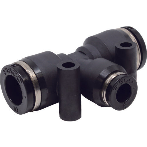 PISCO 튜브 피팅 위경 유니온 티 10×10×6 PEG10-6 1개