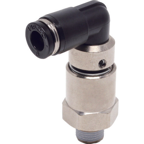 PISCO 하이 로터리 조인트 엘보 튜브 6 접속 구경 R1/8 RHL6-01 1개