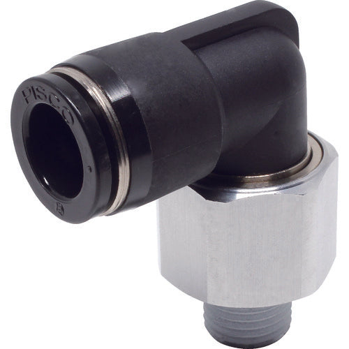 PISC 로터리 조인트 엘보 튜브 12 접속 구경 R1/4 RL12-02 1개