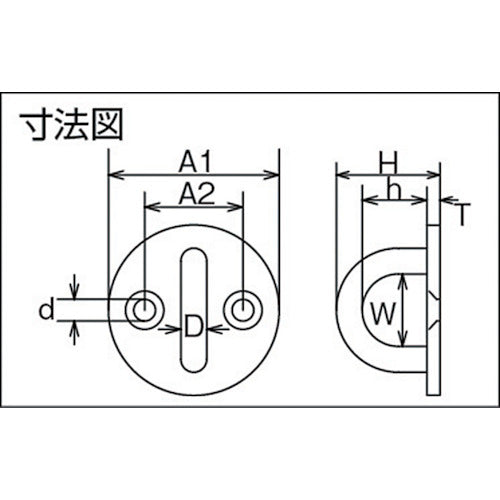 Mizumoto Stainless Steel Round Eye φ50mm B-053 1 pc