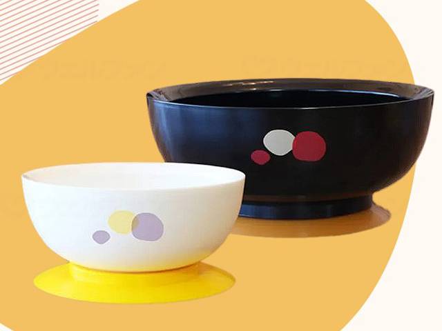 NST Spill-proof bowl, black, S