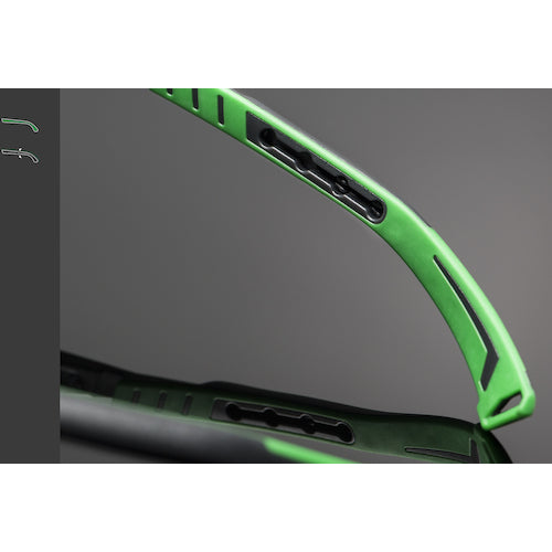 ユニベット 一眼型保護メガネ 5X1 メタルグレー×グリーン グレーレンズ 5X1.03.00.05 1 個