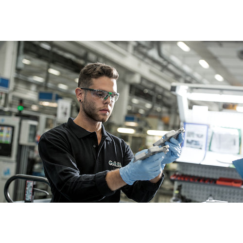 유니벳 일안형 보호 안경 5X1 메탈 그레이×그린 방담 코팅 첨부 5X1.03.00.00 1개