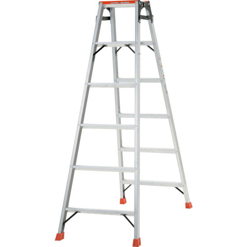 TRUSCO ladder/step ladder with anti-climbing paint on top, made of aluminum alloy, with leg covers, 1.69m high, PTHK-180, 1 unit