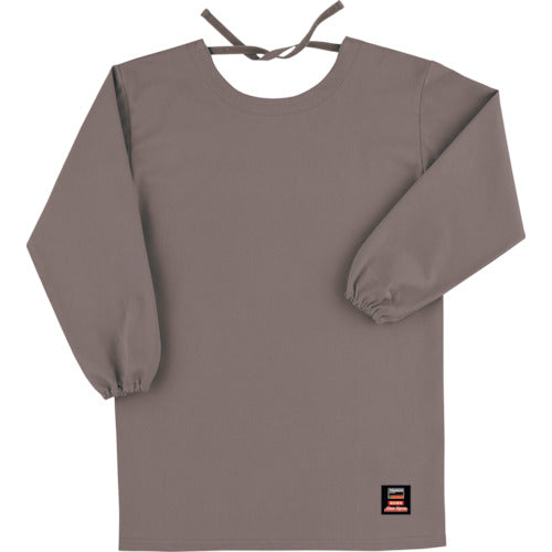 TRUSCO 防炎割烹着(エプロン)ロング グレー(マックスダイナ) APB-200F GL 1 着