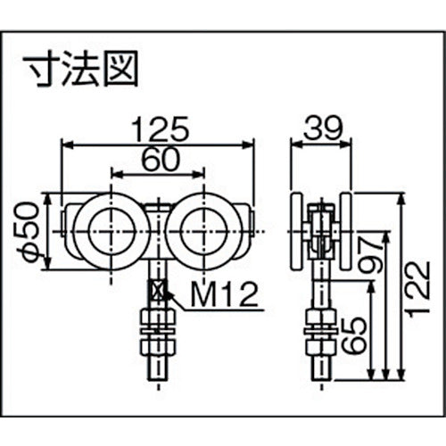 DAIKEN ドアハンガー ニュートン20複車 N20-4WS 1 個