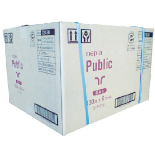 Nepia Toilet Paper Public 6 Rolls 130m Coreless 79724-61545 1 CS
