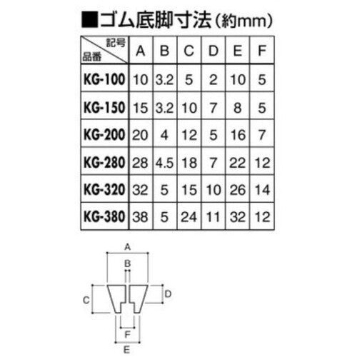 빛 고무 바닥 다리 32 mm환 (1개입) KG-320 1 PK