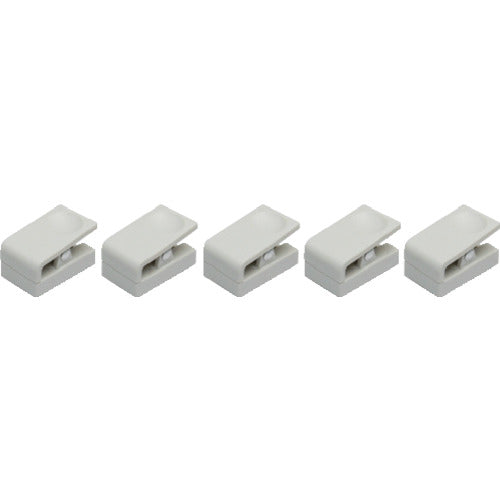 TRUSCO Plastic Magnet Clips, White, Pack of 5, TMCWH-5P, 1 Bag