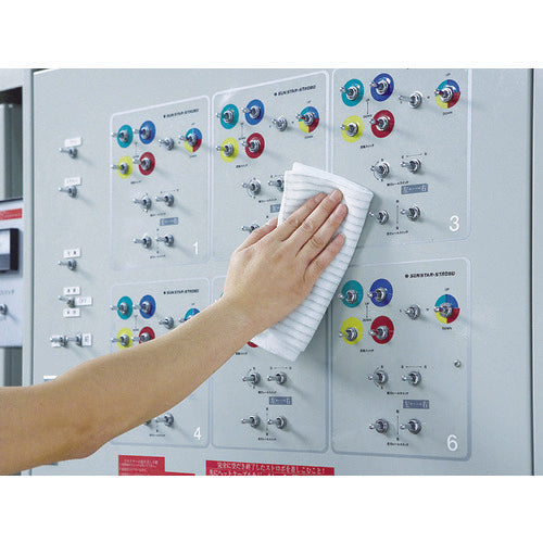 コンドル 布ウエス マイクロファイバークロス除電式 白 500×315mm DU564-000X-MB 1 枚