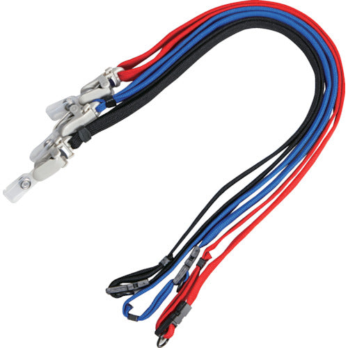 TRUSCO 脱着式名札用ストラップ 黒 TND-S-BK 1 枚