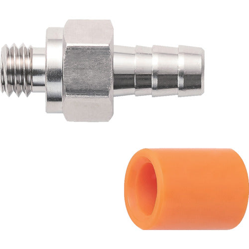 潤工社 ハンディタッチ継手 ニップル 6×4mm 1/4 BN-6X4-PT1/4-BSN 1 個