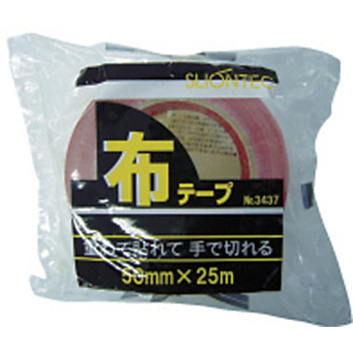 SLIONTEC Colored Cloth Adhesive Tape 50mm Black 343702-BK-00-50X25 1 Roll