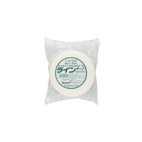 パイオラン ラインテープ 50mm×50m 白 L-10-WH-50MM 1 巻