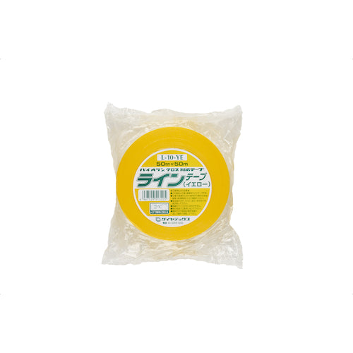 パイオラン ラインテープ 50mm×50m 黄 L-10-YE-50MM 1 巻