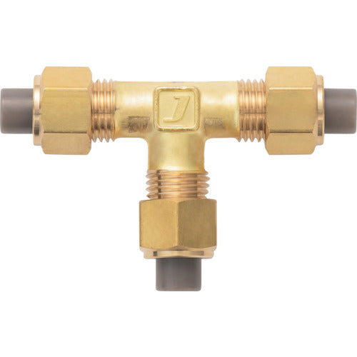 潤工社 黄銅製継手(ミリ系列) ユニオンテー 4×3mm PTU-4X3-BS 1 個