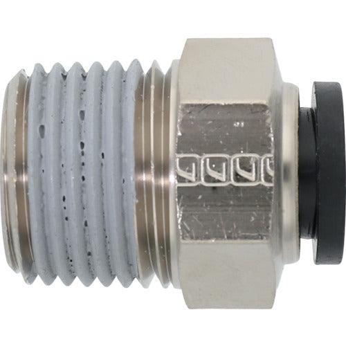 潤工社 ワンタッチ継手Mシリーズ ニップル 12mm PT1/2 PNM-12-PT1/2-BSM 1 個