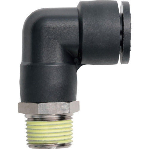 潤工社 ワンタッチ継手Mシリーズ エルボ 6mm PT3/8 PLBM-6-PT3/8-PM 1 個