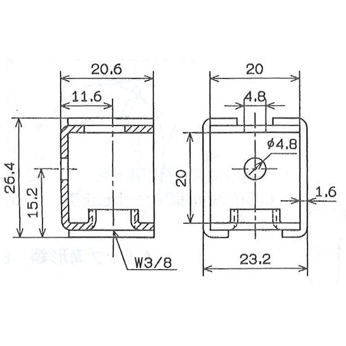 DAIDОHANT ビス止め吊金具 キャラメル (W)23.2x(H)26.4mm 10177043 1 本