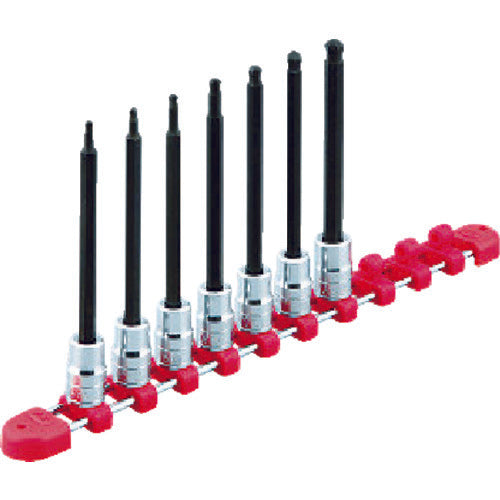 KTC 9.5sq.ロングボールポイントヘキサゴンビットソケットセット7コ組 TBT3L07BPBH 1 S