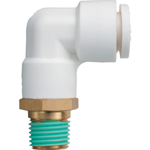 潤工社 ワンタッチ継手Wシリーズ エルボ 10mm PT3/8 WL-10-03 1 個