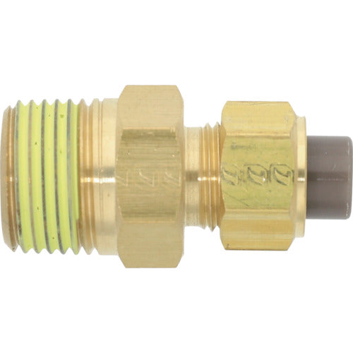 Junkosha Brass Fitting (Millimeter Series) Nipple 12 x 8 mm PT3/8 PN-12X8-PT3/8-BS 1 pc