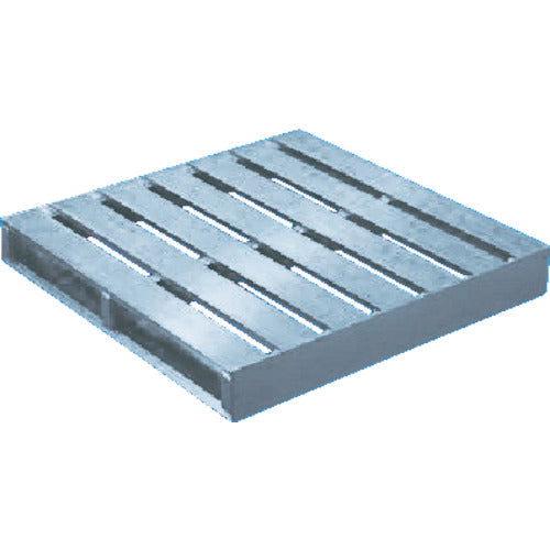TRUSCO Aluminum Pallet, Single-Sided, Two-Way Differential Type, 1100X1100X140, TDBT-1111, 1 Piece