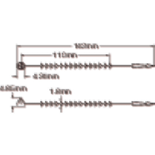 TRUSCO 비드 타이 폭 1.8mmX 길이 143mm (1000개 입) TV-130K 1봉