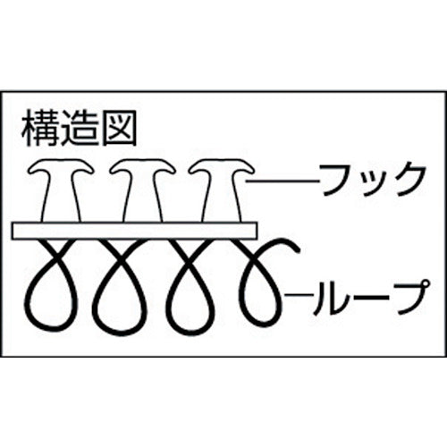 TRUSCO マジックケーブルロールタイ 幅20mmX長さ10m白 TRMGTP-20W 1 巻