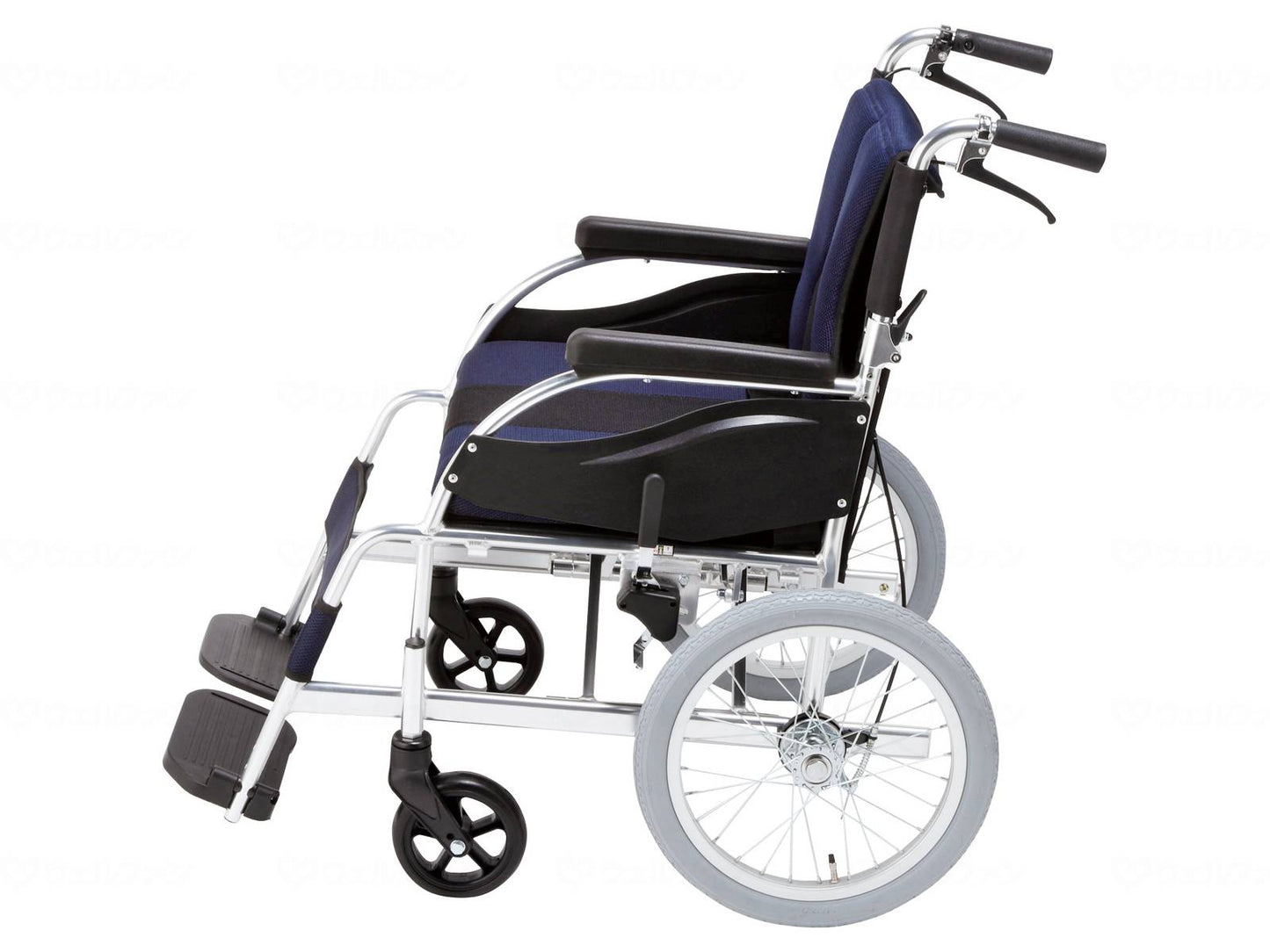 Makitec Wheelchair Colors Assisted Type Folding Back Type Navy 42