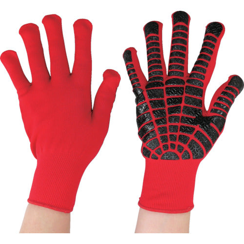 Maruwa Chemical Slip-resistant gloves Pitante Red Free 1150-RD 1 pair
