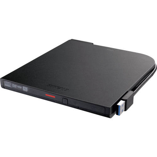 BAFFALO USB 3.2(Gen1) 대응 휴대용 DVD 드라이브 쓰기 소프트 첨부 블랙 DVSM-PTV8U3-BKB 1개