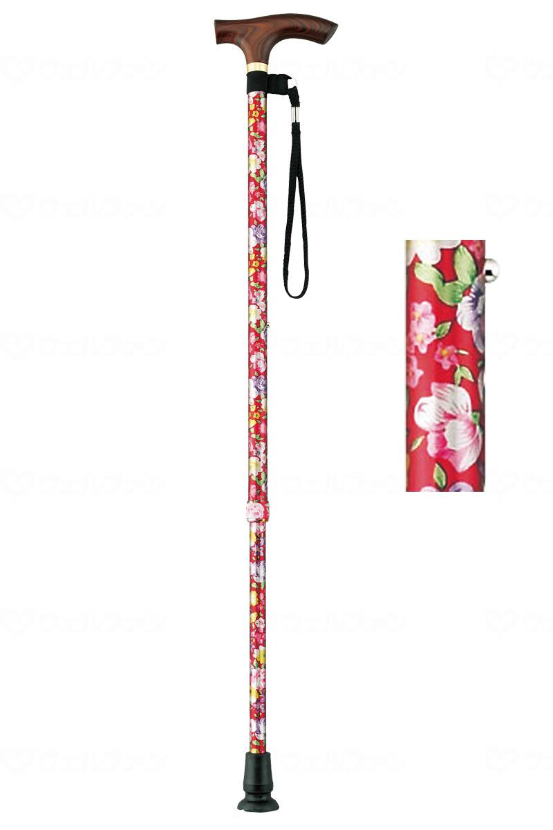 Makitex Smile Stick, Stretchable, Slim, Red Floral Pattern
