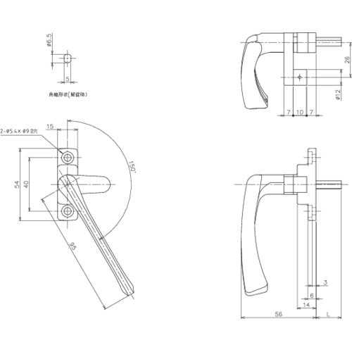 나카니시 끌어당김 핸들 좌승 L=19(축19) DC-X-15L DC-X-15L L=19 1개