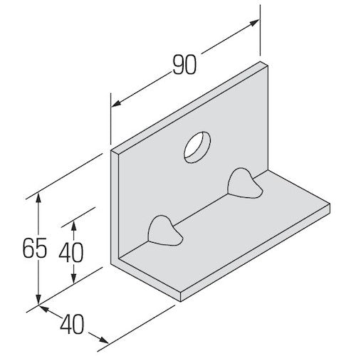 コンドーテック 自立コンピース 一つ穴 KP1−40 124AKSP140 1 個