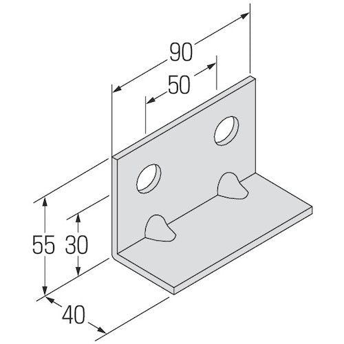コンドーテック 自立コンピース 二つ穴 KP2−30−3.2 124AKSP2303 1 個