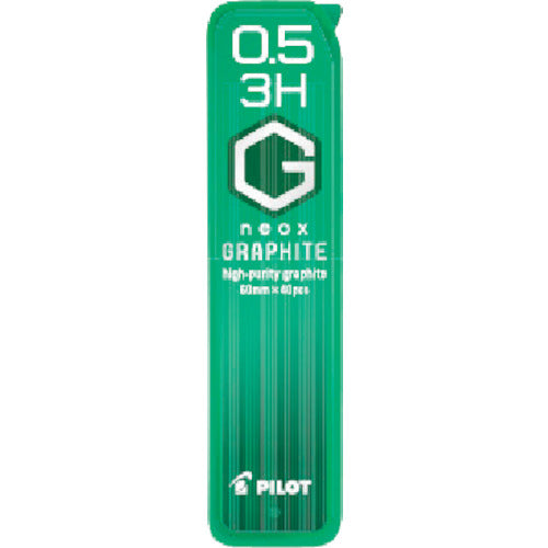 Pilot Mechanical Pencil Refill Neox Graphite 0.5mm 3H HRF5G-20-3H 1 CS