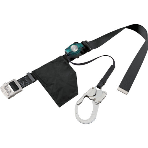 タイタン RICORO−Nライト ロック装置付巻取器式胴ベルト ブラック RA507N-BL 1 本