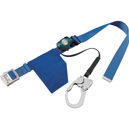タイタン RICORO−Nライト ロック装置付巻取器式胴ベルト スカイブルー RA507N-SB 1 本