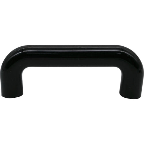 TRUSCO 둥근 막대 손잡이 PS 수지 검정 전체 길이 80mm 전고 28mm 피치 68mm 하구 구멍 깊이 15