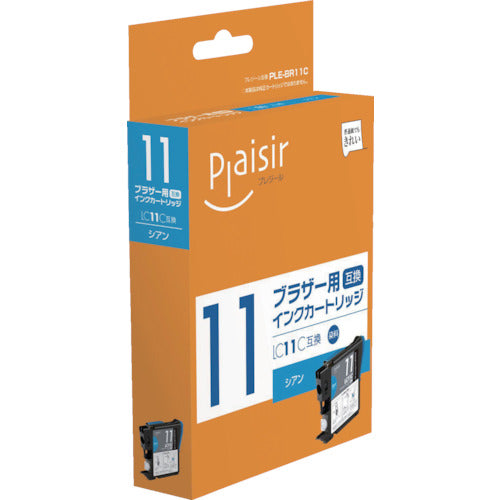 エレコム Plaisir 汎用インクカートリッジ シアン ブラザー用 PLE-BR11C 1 本