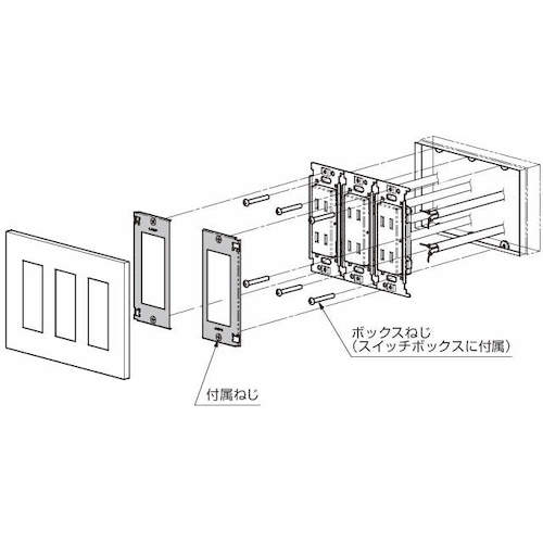 SUGATSUNE (210040754)PXP−ES03−WTスイッチプレート・コンセントプレート(3連) PXP-ES03-WT 1 枚