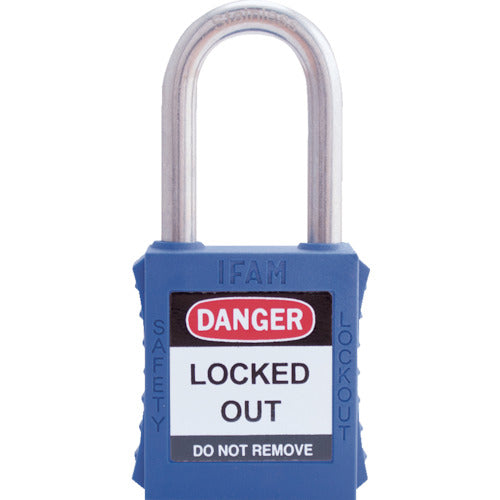 Ifam Lockout Padlock Stainless Steel Shackle Blue 044750 1 pc