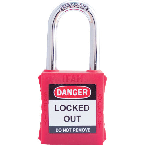 Ifam Lockout Padlock Steel Shackle Red 044700 1 pc
