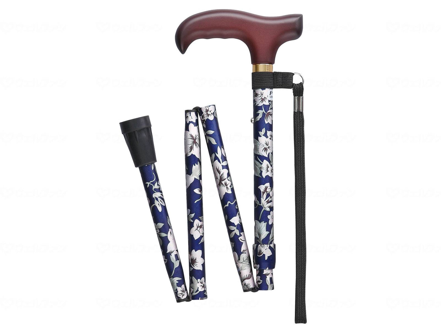 フジホームベーシック 折畳 花柄青 S