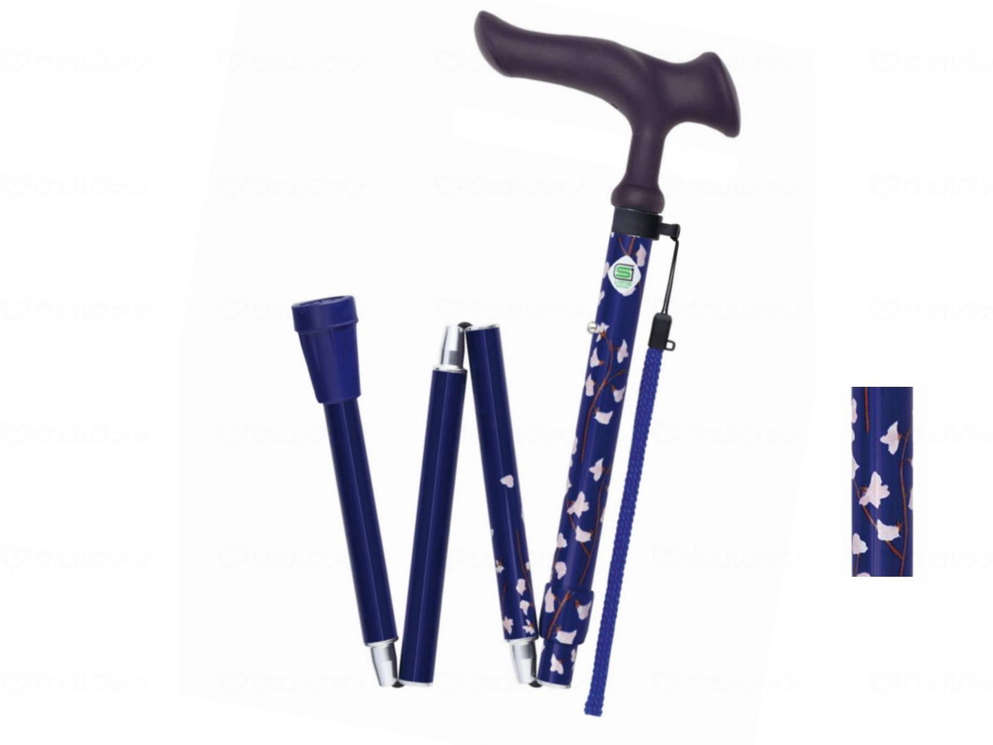 Fuji Home Karugamo Farm II Folding Small Flower Navy